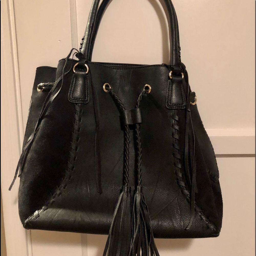 Big Buddha Leather/Suede Handle Purse